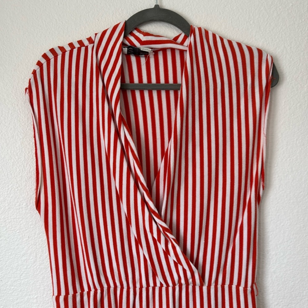 Comfortable cotton striped summer dress